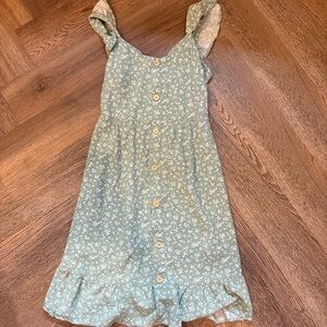 Monteau Mint Floral Button-Down Dress